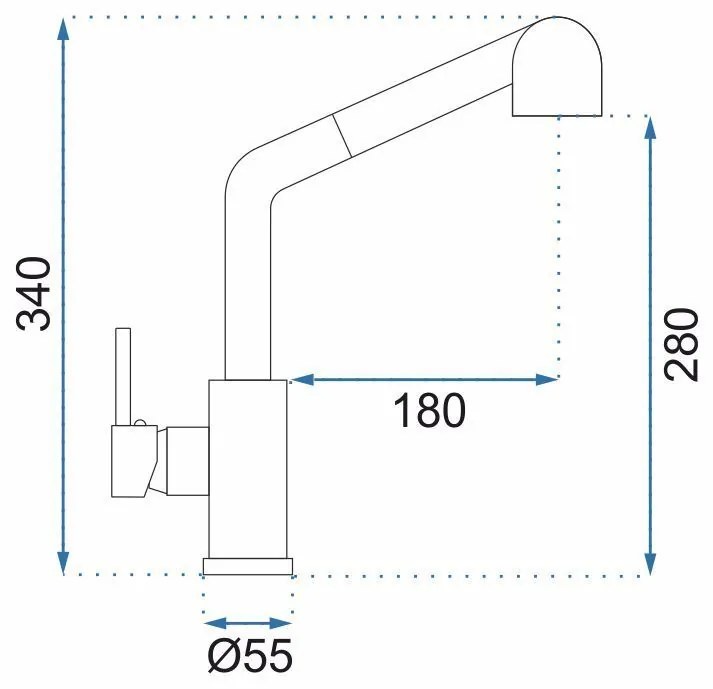 Konyhai csaptelep REA Troy Brush Steel