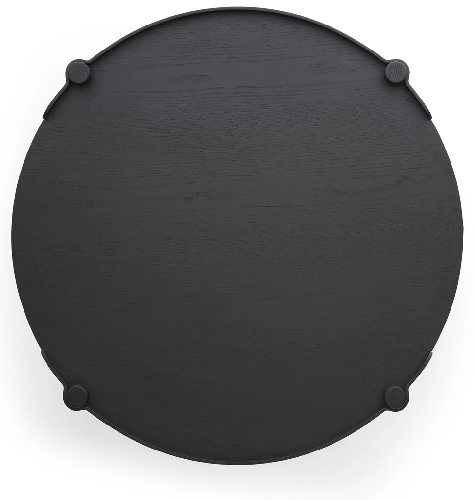 Fa asztal 80cm, fekete tölgy - COOEE