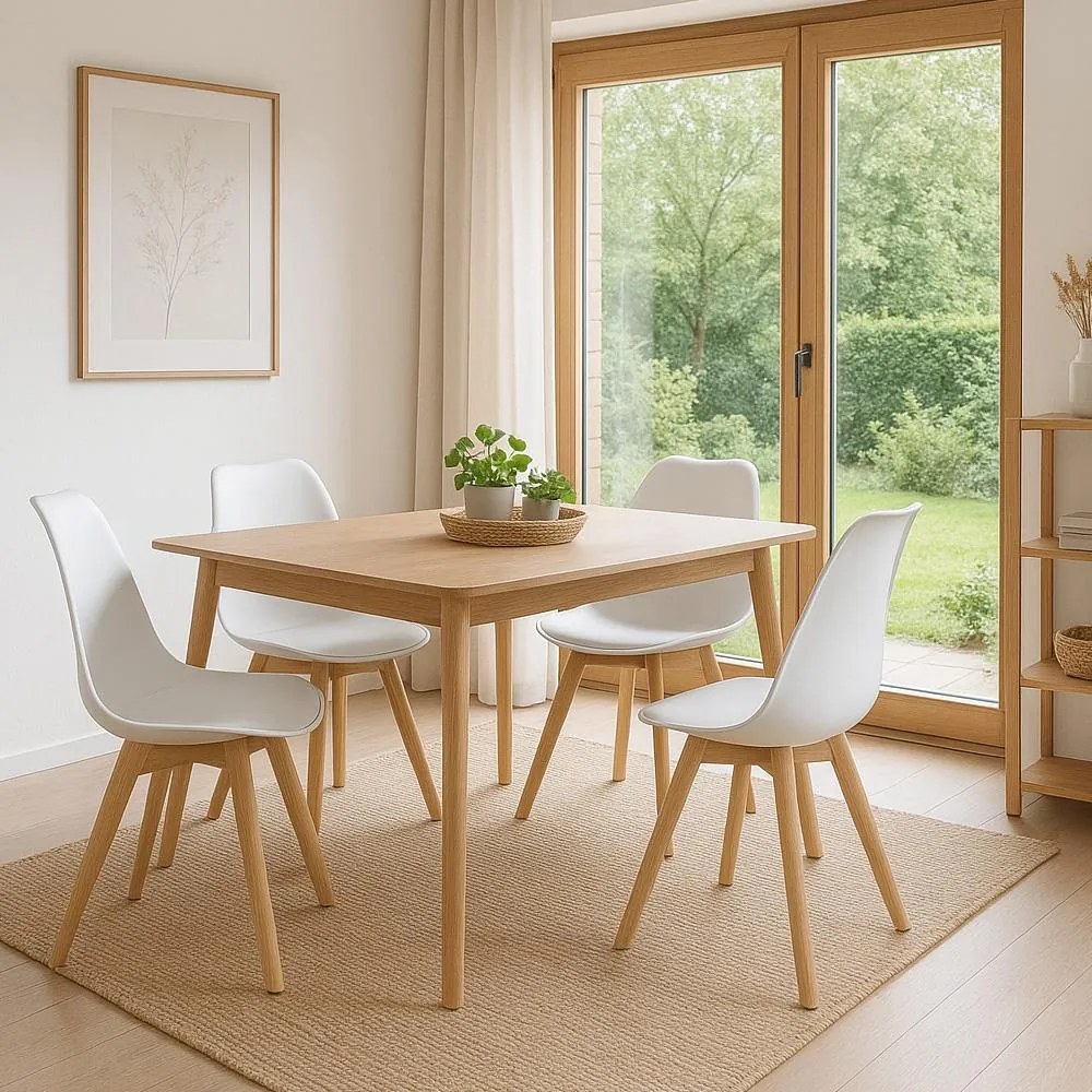 AVENBERG SKANDI 4db Étkezőszék - szett, fehér