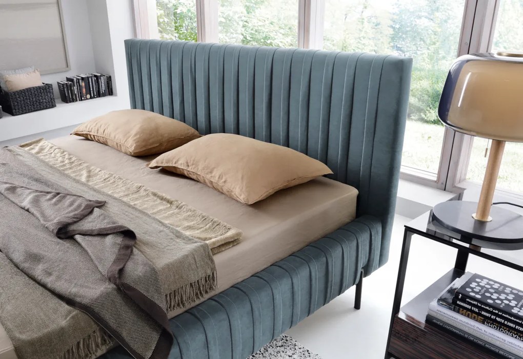 PLIO kárpitozott ágy, 160x200, relax 38