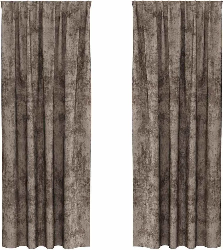 vidaXL Bársonyfüggönyök 2 pcs Cappuccino 225 x 140 cm Bársony