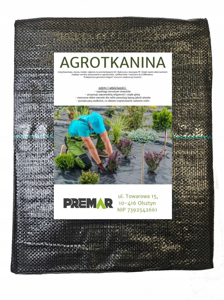 Agrotextil Uv Gyomirtó Szőnyeg Fekete Vastag 1X10m 80g/m2