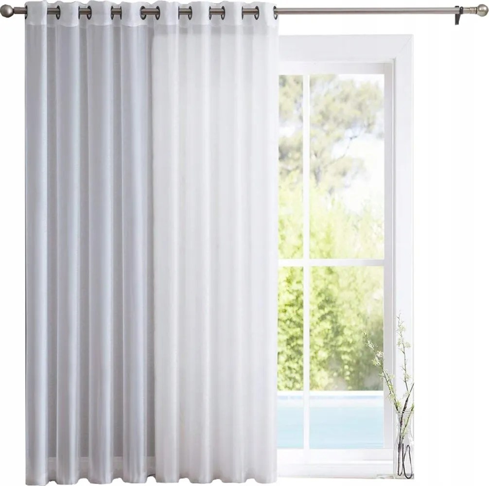 Klasszikus Fátyol Függöny Fehér 300x250 cm