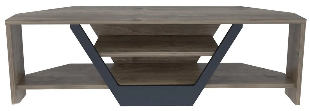 TV szekrény Sares - Walnut, Black