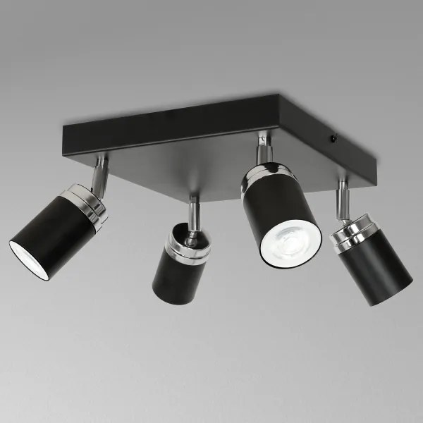 Spotlámpa RENO 4xGU10/8W/230V fekete/króm