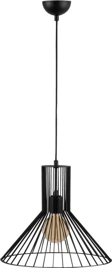 Fellini MR-757 fekete fém függőlámpa, Ø38 cm