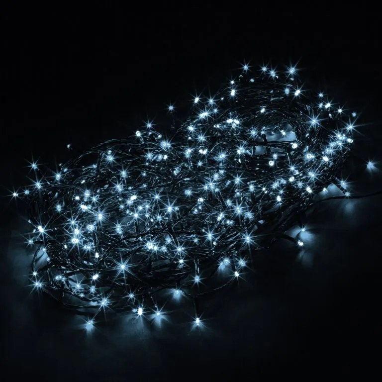 VOLTRONIC® Fényfüzér 100 LED Hideg fehér sötét + vezérlő