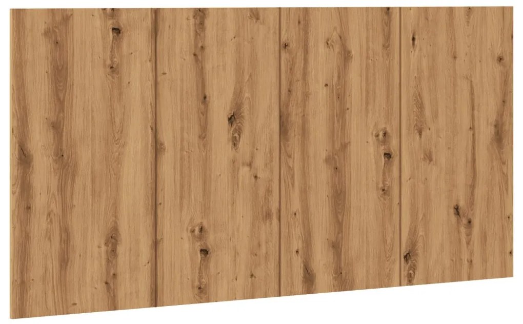 kézműves tölgy színű szerelt fa ágyfejtámla 160x1,5x80 cm