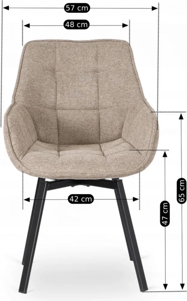 Forgószék bézs – LUNA 2