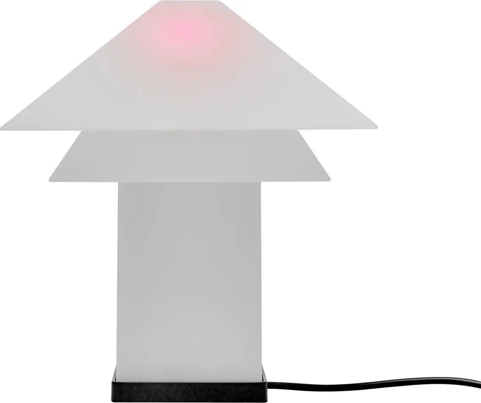 Fehér LED dimmelhető asztali lámpa fém búrával (magasság 33,5 cm) Sanaka – Blomus