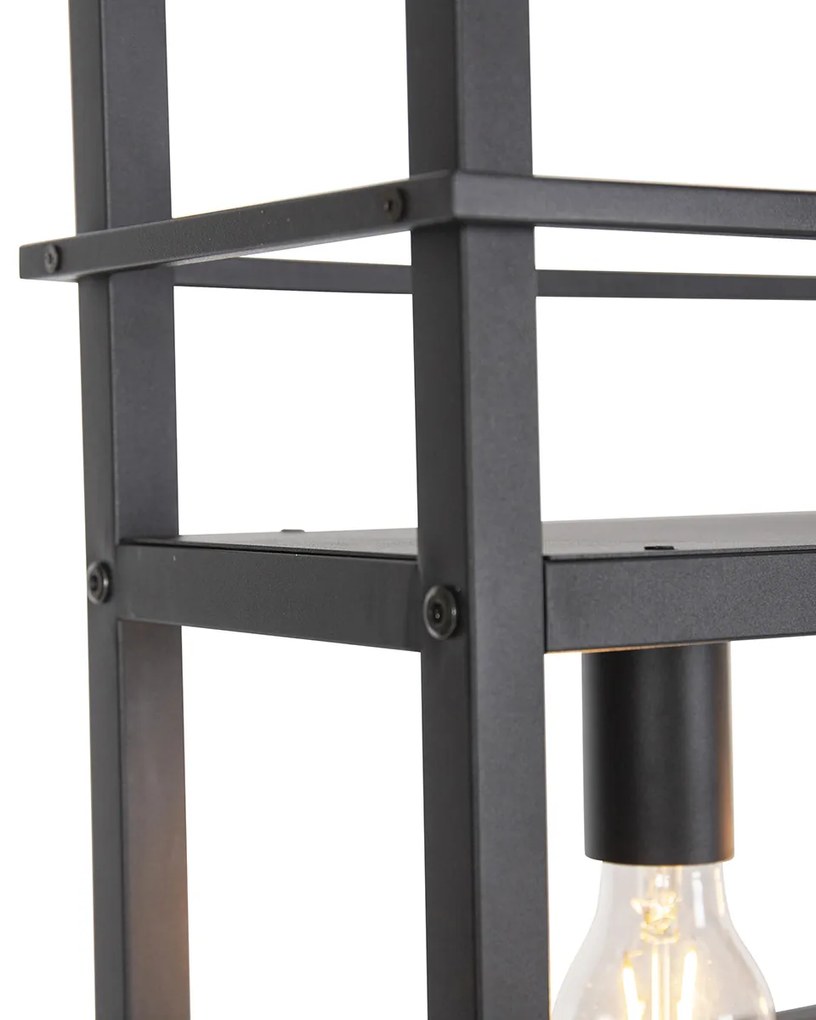 Ipari lógólámpa fekete 4-es lámpás állvánnyal - Cage Rack