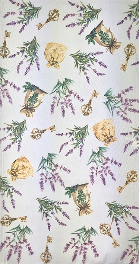 Pamut konyharuha 37x70 Levendula színű zacskó