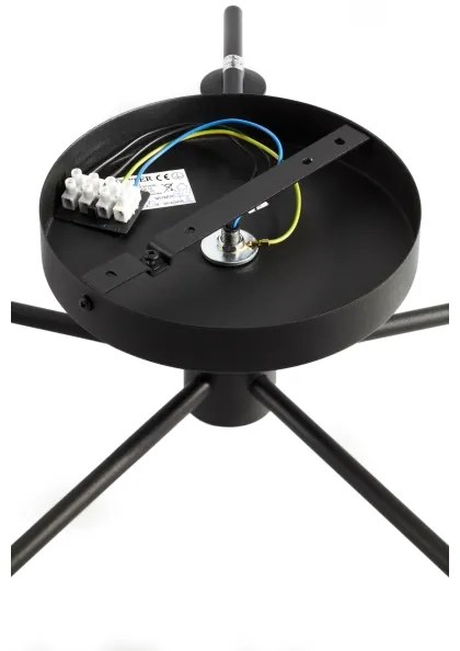 Jupiter 2047 - Felületre szerelhető csillár PRATO 5xG9/10W/230V fekete/bézs