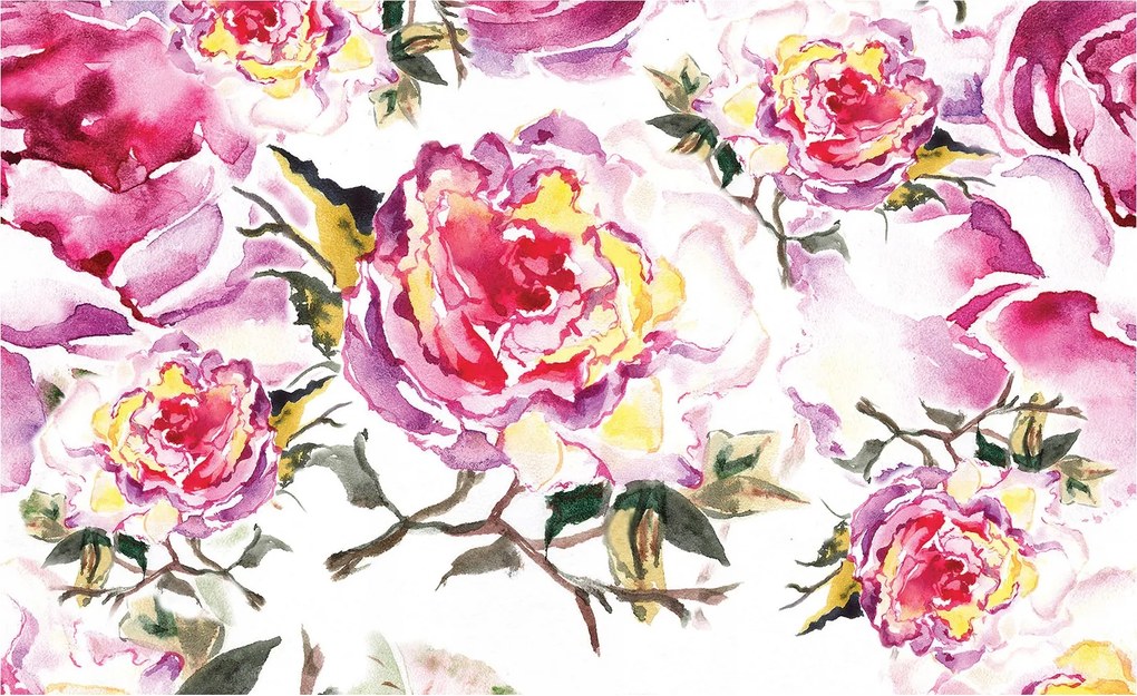 Fotótapéta Bazsarózsa finom romantikus hálószoba 254x184 +ragasztó