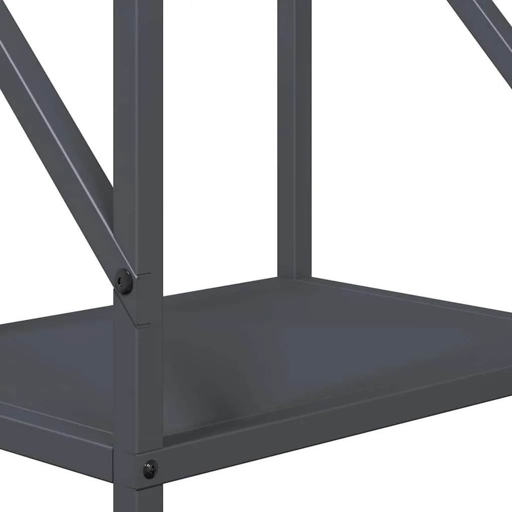 antracitszürke hidegen hengerelt acél tűzifatároló 34x25x100 cm