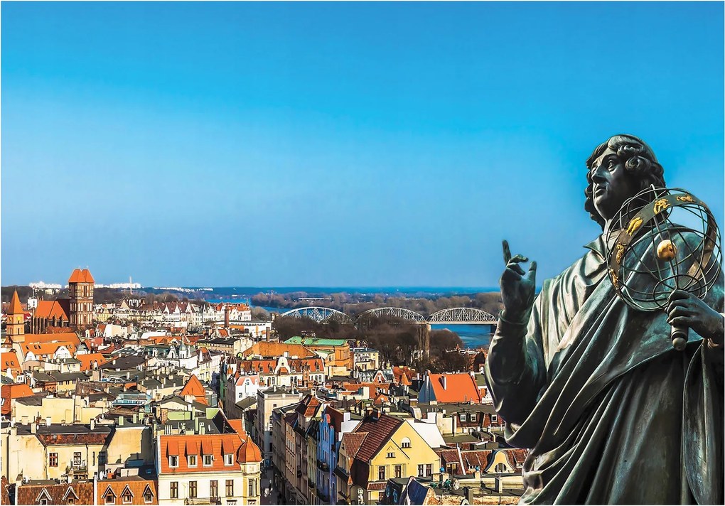 Flizelin fotótapéta Kopernikusz város kék ég tájkép 200x140 +ragasztó