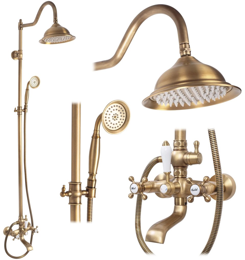 Zuhanyszett REA BERGAMO antique bronze