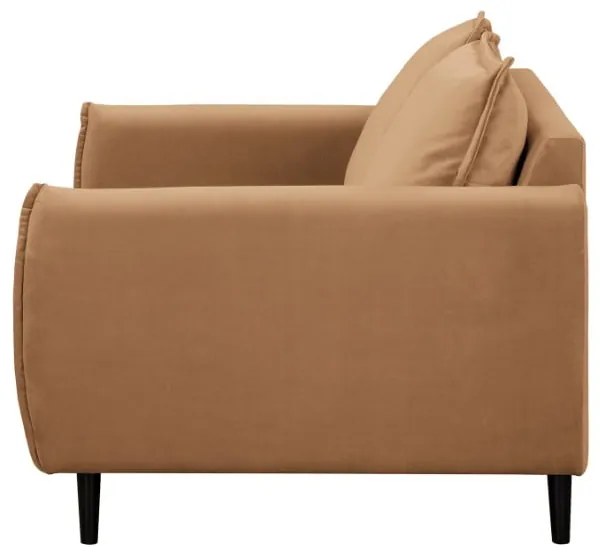 Barna bársony kanapé 138 cm Juli – Ropez