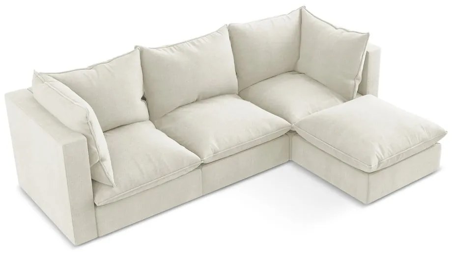 Bézs sarokkanapé (jobb oldali-heverő résszel) Manao – Makamii