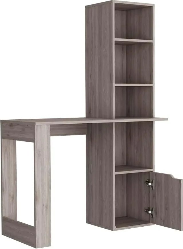 Polcos íróasztal tárolóval 98,5x45,3x162,5cm fehér FUR1233-1