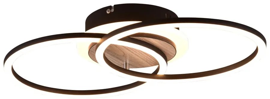 Fekete-barna LED szabályozható mennyezeti lámpa 28x46 cm Giro – Trio
