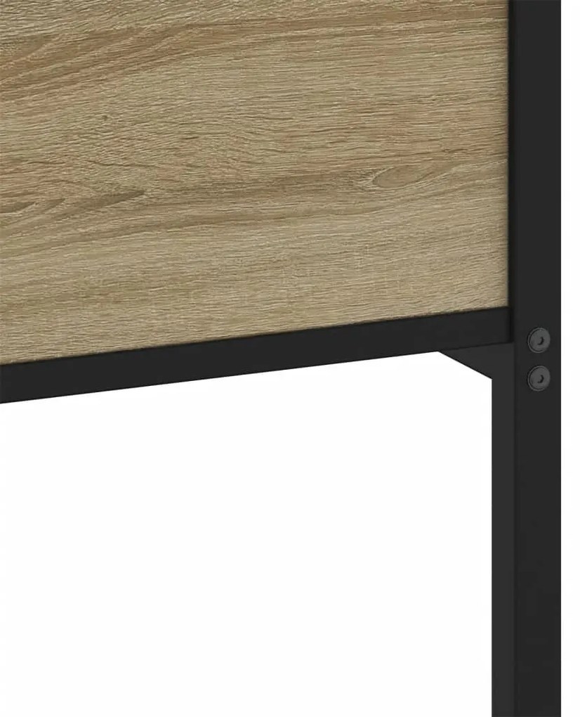 vidaXL sonoma tölgy színű szerelt fa ágykeret matrac nélkül 107x200 cm