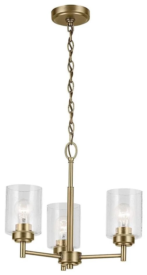 Kichler KL-WINSLOW3-NBR - Csillár láncon WINSLOW 3xE27/60W/230V réz