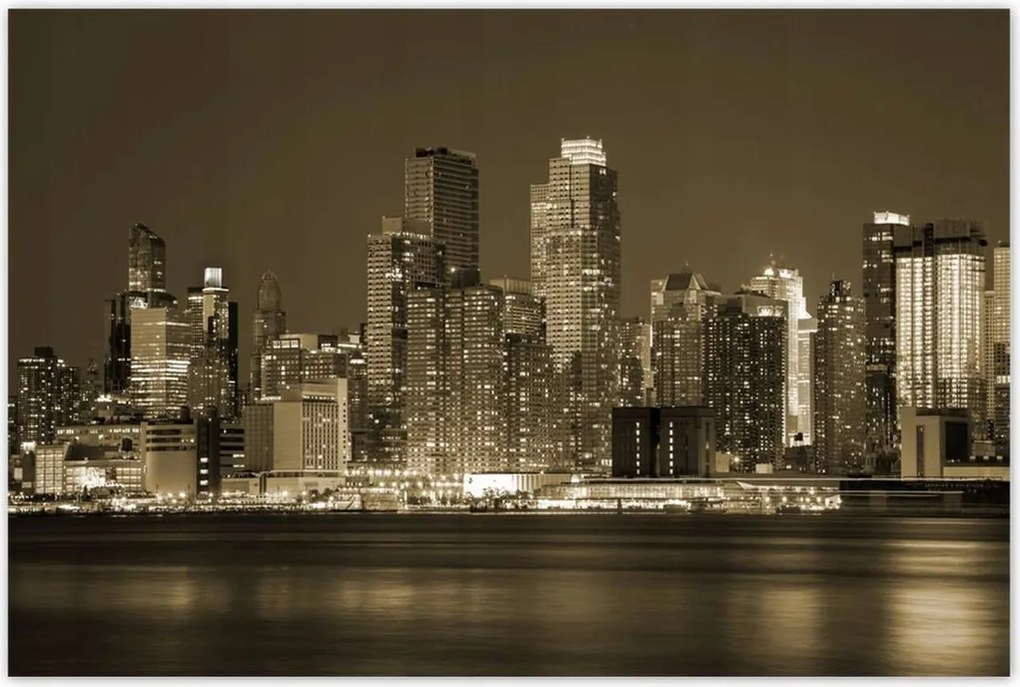 Poszterek 120x80 New York sephia
