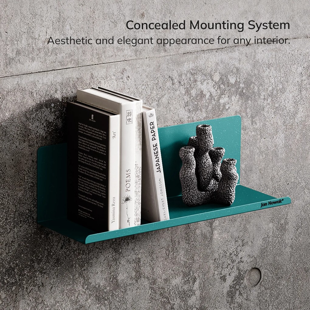 Fali polc JOANNE 400 mm, Modern: tengerszínű