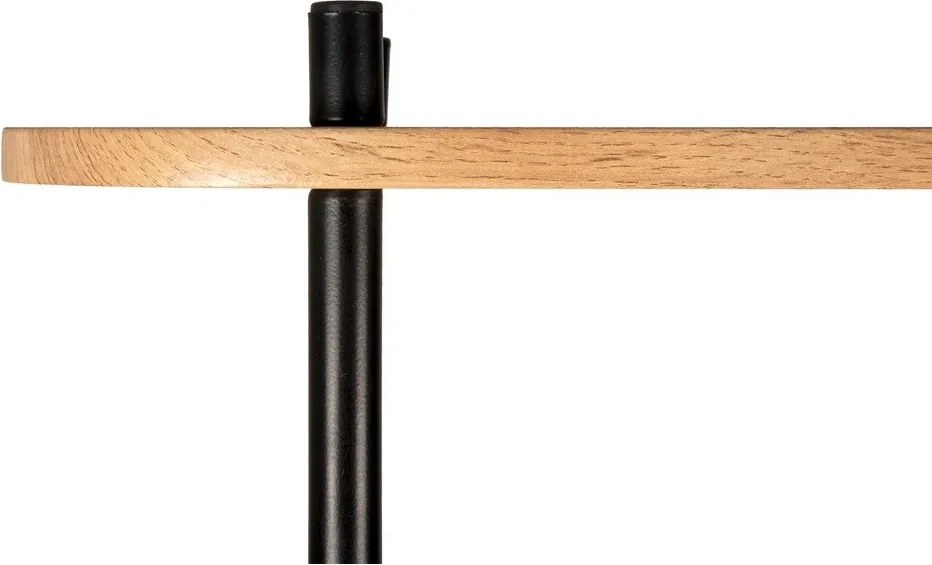 Sole fekete acél polcos állvány, 80 x 83,5 cm - Leitmotiv