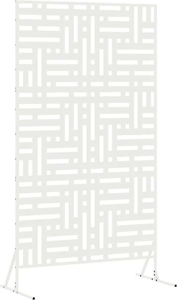 vidaXL Magánszféra Képernyő Fehér 100 x 50 x 180 cm Acél