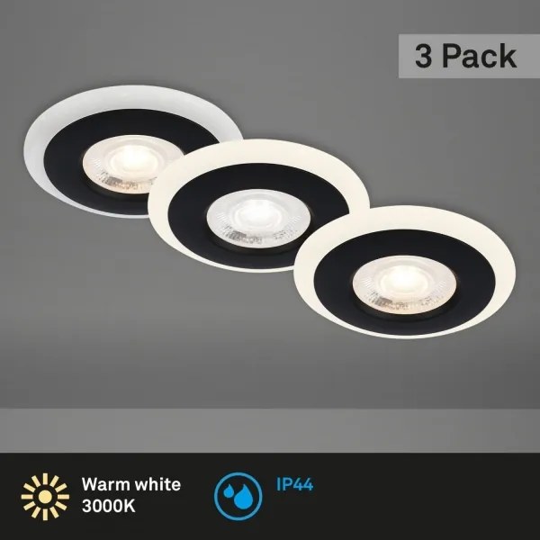 Briloner 7039-035 - KÉSZLET 3x LED Fürdőszobai beépíthető lámpa LED/5W/230V IP44
