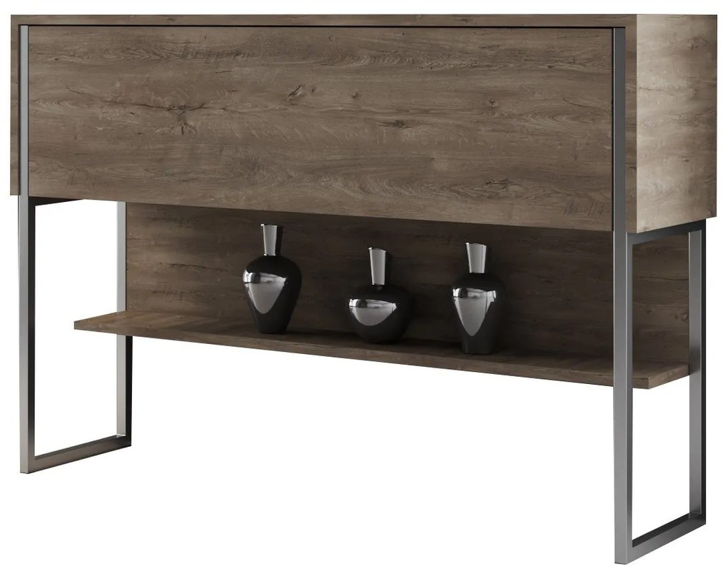 Komód Luxe - Silver, Walnut