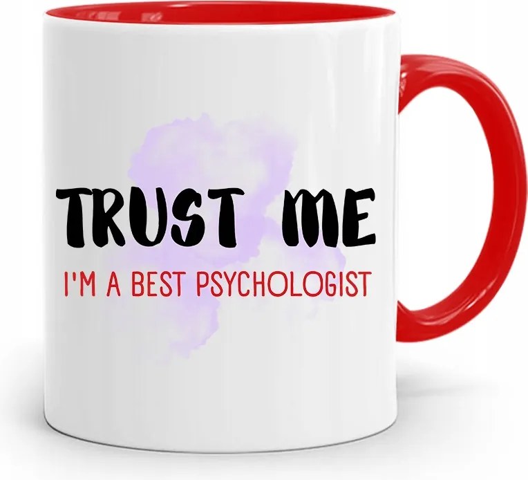 Pszichológus Pszichiáter Terapeuta Bögre Piros, fényképes nyomattal