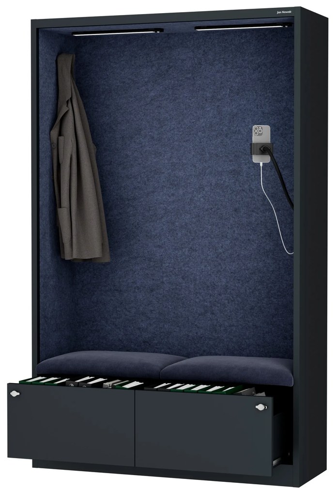 Sally 1150mm korpus Antracytowy - siedzisko Granatowy