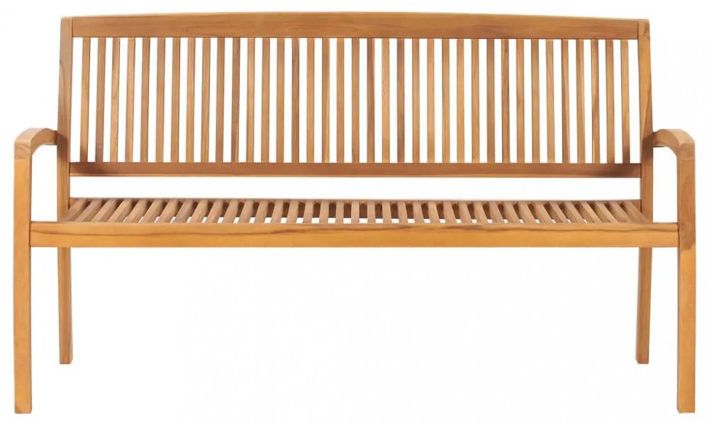 tömör tíkfa rakásolható kerti pad párnával 159 cm