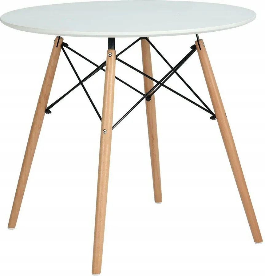 Aga étkezőasztal 80 cm Fehér