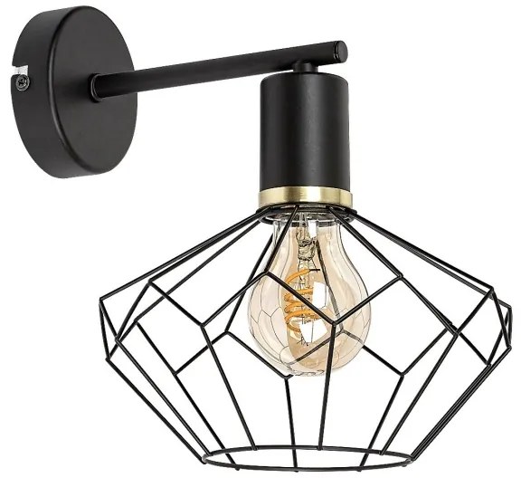 Rabalux 71064 - Fali lámpa FRAN 1xE27/40W/230V átm. 20 cm fekete