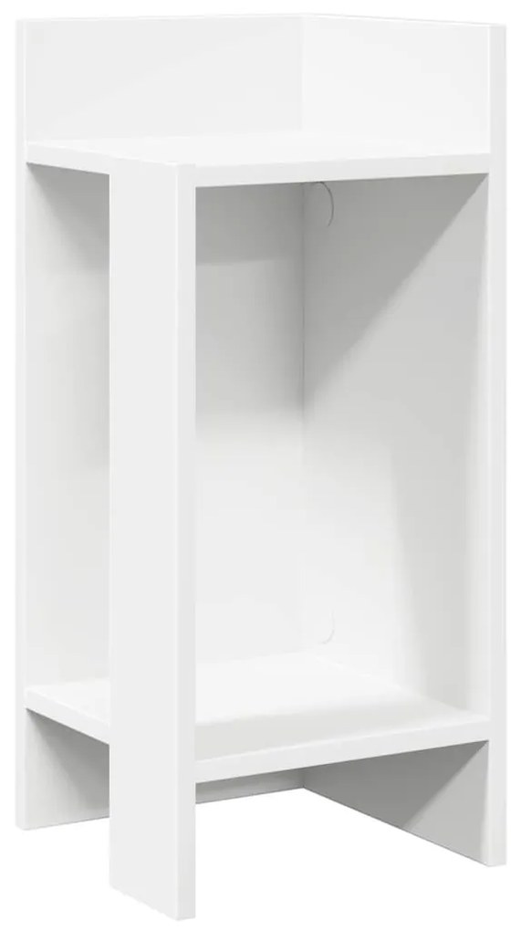 2 db fehér kisasztal polccal 25,5 x 27 x 60 cm