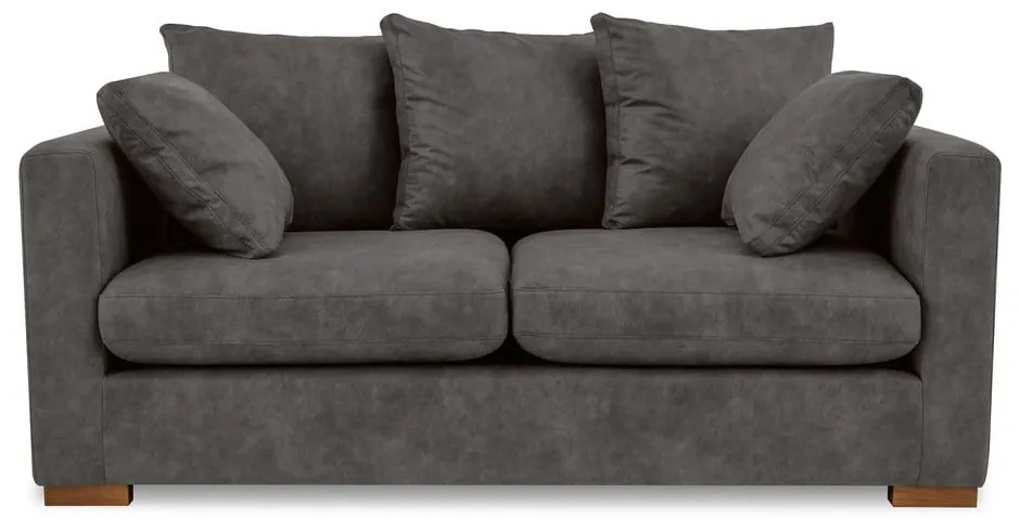 Antracitszürke bőrutánzat kanapé 175 cm Hamburg – Scandic