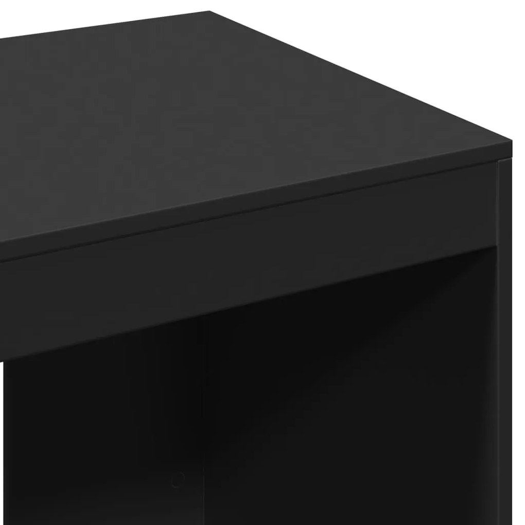 fekete szerelt fa irodai asztal 103,5 x 56,5 x 94 cm