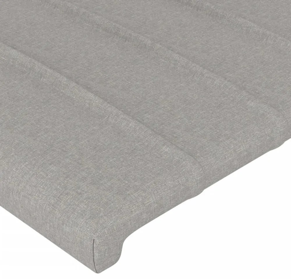 világosszürke szövet LED-es fejtámla 200x5x118/128 cm