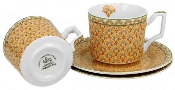Porcelán kávés csésze aljjal két személyes Solis
