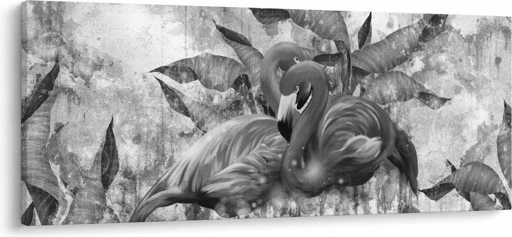 Kép - Flamingók graffiti (120x50 cm)