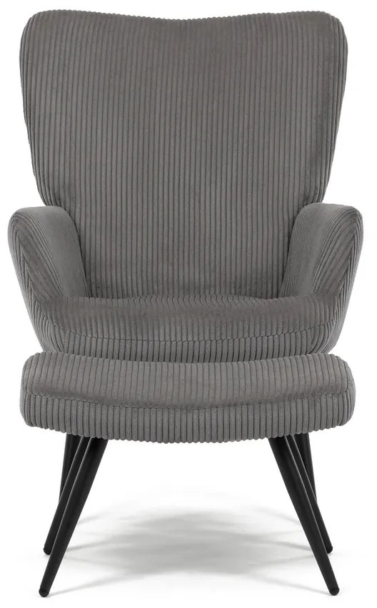 Pihenőfotel lábtartóval L7285 GREY6, szürke
