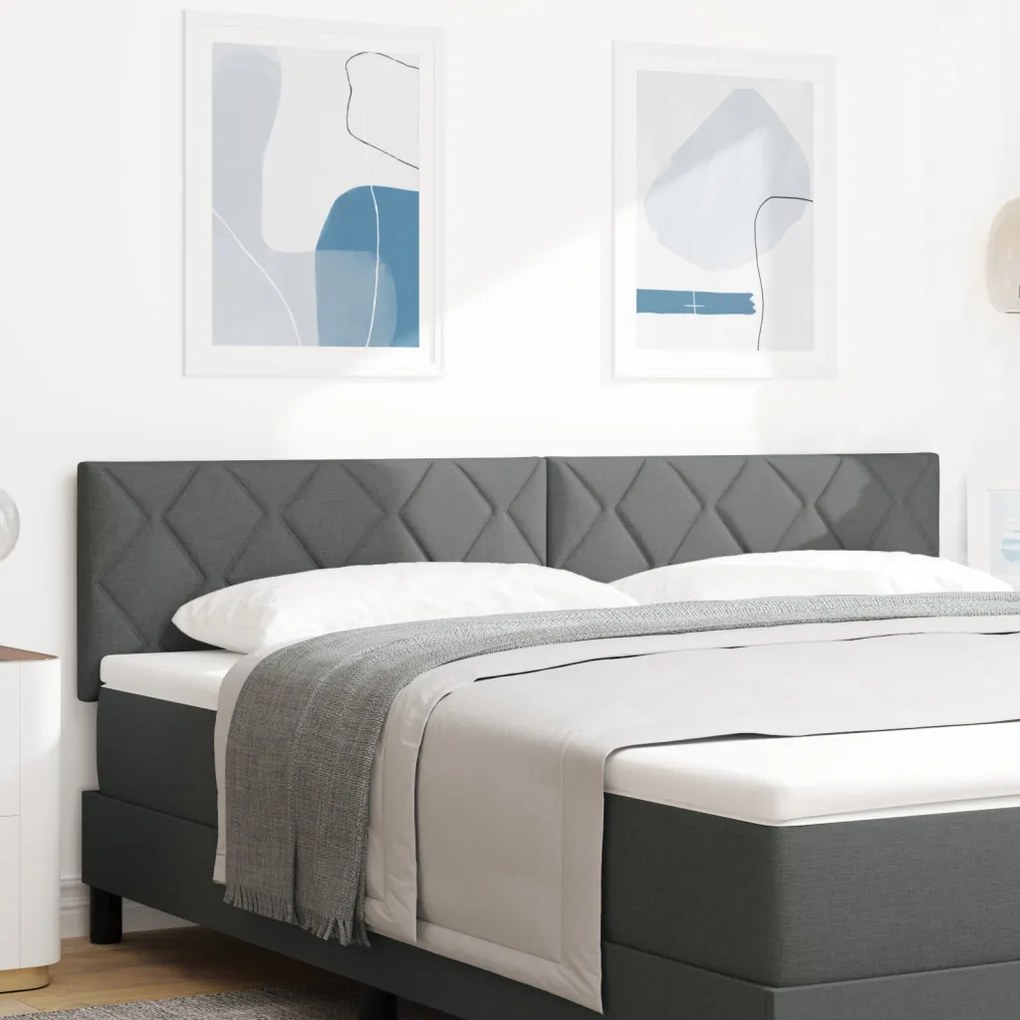 LED Fejtámla Gyémánt Blokk Design Sötétszürke 180 cm Szövet