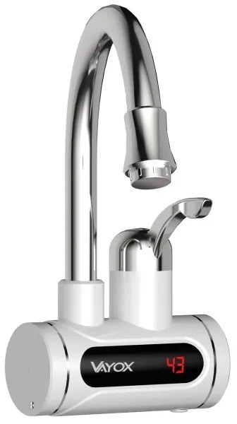 Átfolyós vízmelegítő LED kijelzővel 3000W/230V IPX4 fehér