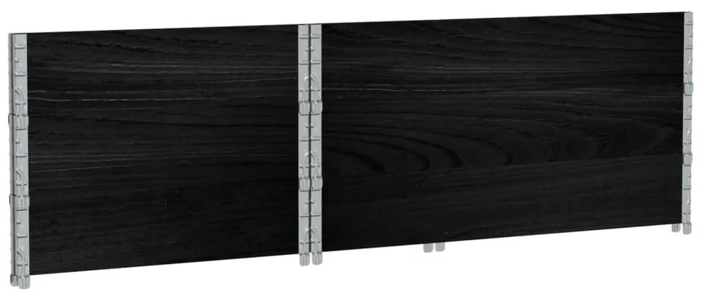 vidaXL fekete tömör fenyőfa kerti növénytartó 120 x 80 cm