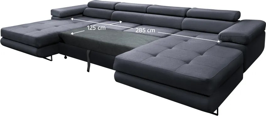 Univerzális ülőgarnitúra, szürke, AMARETA U