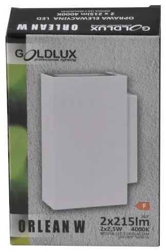 POLUX 319982 ORLEAN Modern Kültéri Fali Lámpa Fehér LED IP44
